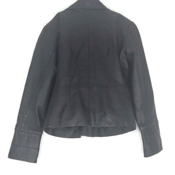 1980's Girls Black Leather Jacket - Picture 5 of 6